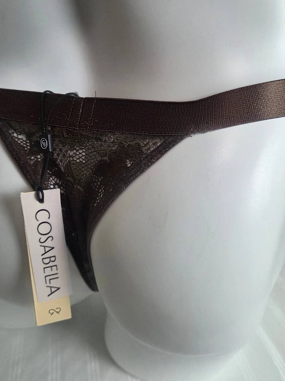 Cosabella Brown Lace Men's Thong